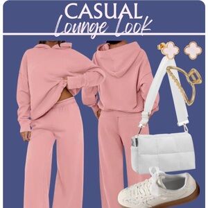 NWT, 2 Piece Cozy Smokey Rose Women's jogger set